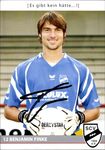 Autogrammkarte Fußballspieler Benjamin Finke, SC Verl, Autogramm