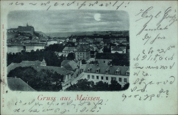 Światło księżyca KP Meissen na Łabie, Panorama