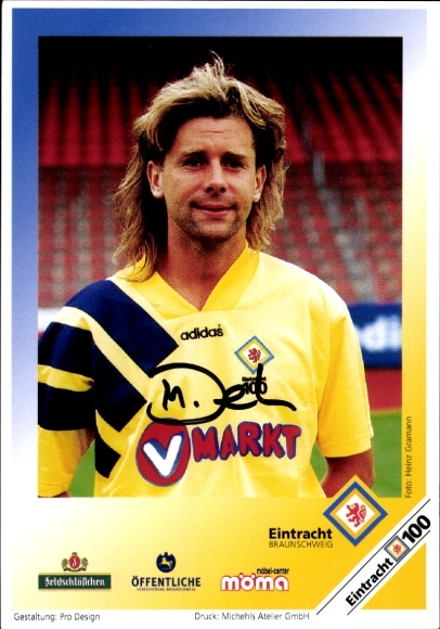 Autograph card footballer Marco Dehne, Eintracht Braunschweig, autograph