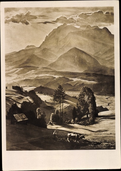 Artist PC Frank, Hans, evening in the Ennstal mountains, HDK 511, Photo Hoffmann