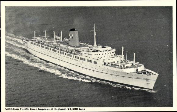 Ak Steamer Empress of England, stoomschip, CPS