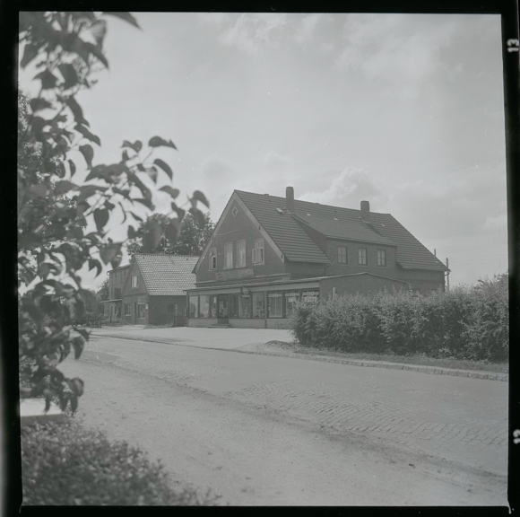 8 celluloid negatives Bokel Beverstedt in Lower Saxony, outdoor pool, street, schools