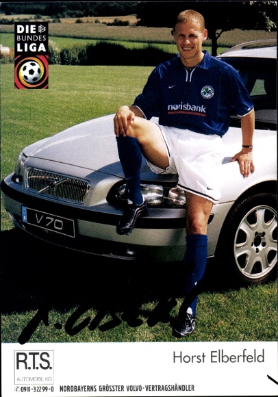Autograph card footballer Horst Elberfeld, SpVgg Greuther Fürth, autograph