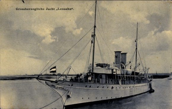 Ak Großherzogliche Jacht Lensahn des Großherzogs Friedrich August von Oldenburg