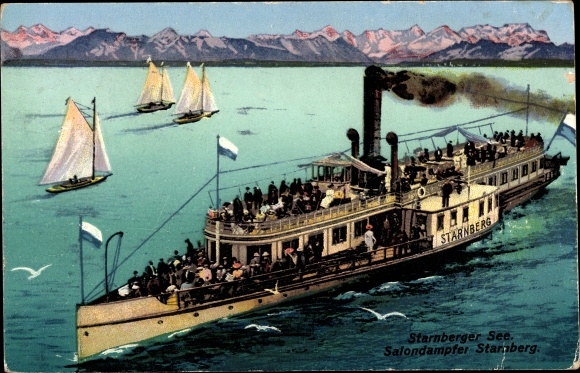 PC saloon steamer Starnberg on Lake Starnberg