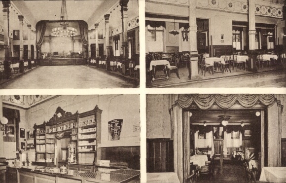 Postcard Hamburg Eimsbüttel Lokstedt, Clubhouse and Ballhouse Grenzhaus Hoheluft