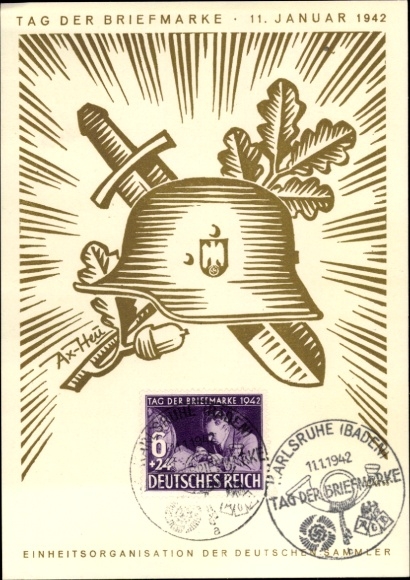 Künstler Ak Axster Heudtlaß, Tag der Briefmarke 1942, KdF