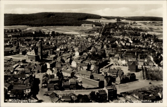 Ak Völklingen im Saarland, Fliegeraufnahme