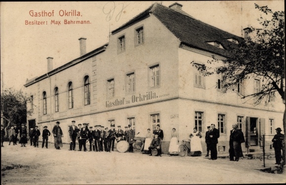 Ak Ottendorf Okrilla Sachsen, Gasthof zu Ockrilla, Inh. Max Bahrmann