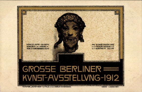 Artist Postcard Looschen, Hans, Great Berlin Art Exhibition 1912