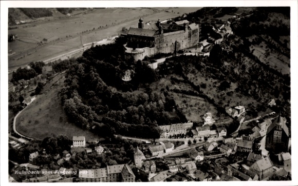 Postcard Kulmbach in Upper Franconia, aerial photograph
