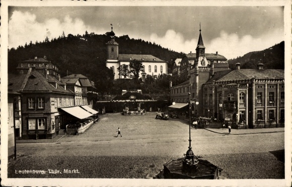 Ak Leutenberg in Thüringen, Partie am Markt