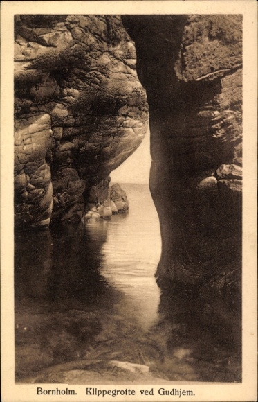 Ak Bornholm Denemarken, Cliff Grotto, Gudhjem