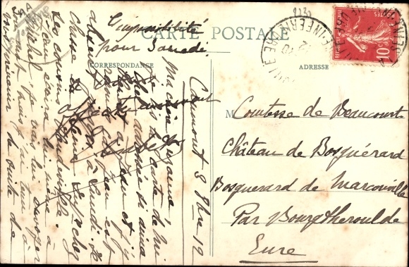 Postcard La Bouille Seine Maritime, Chateau du Bas Caumont