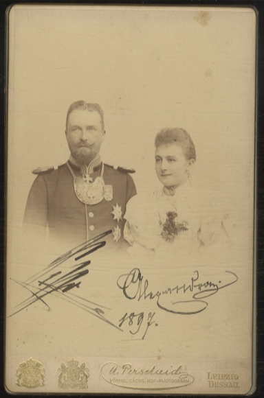 Cabinet Foto Prinz Günther Sizzo v.Schwarzburg-Rudolstadt u. Prinzessin Alexandra, geb. v. Anhalt