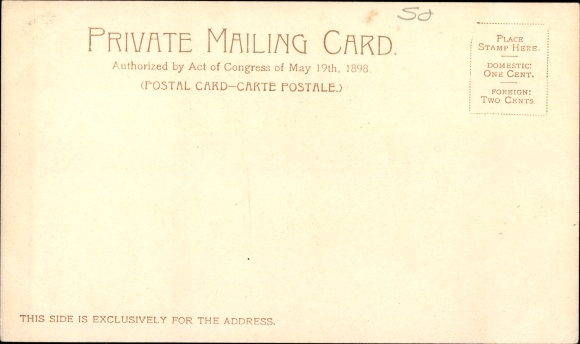 Postcard Nathaniel Hawthorne, born in Salem, Massachusetts, USA, portrait