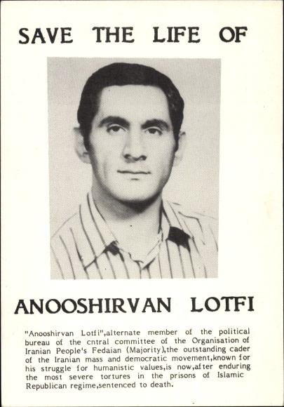 Ak Iran, Freiheit für Anooshirvan Lofti, gegen die Todesstrafe