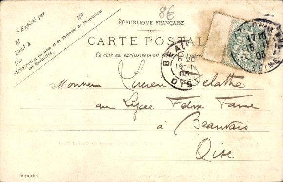 CPA Clichy Hauts-de-Seine, Place Voltaire and Monument de Durand Clay