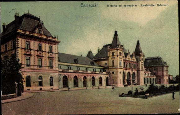 Postcard Timișoara Timisoara Timisoara Rumänien, Josefstädter Bahnhof