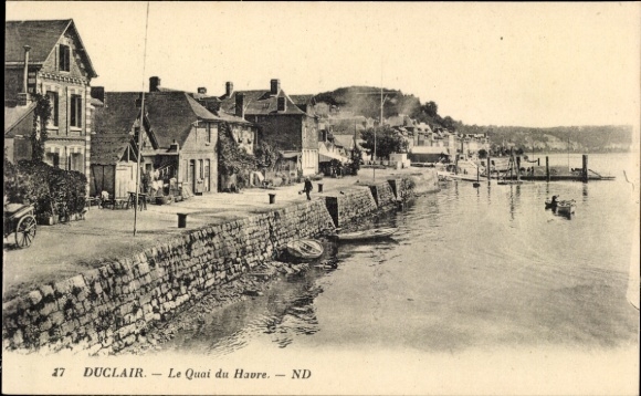 Ansichtkaart Duclair Seine-Maritime, Quai du Havre