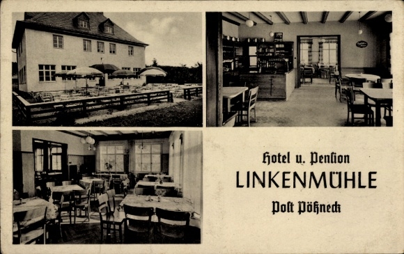 Ak Linkenmühle Gössitz in Thüringen, Hotel und Pension Linkenmühle, Inh. Richard Ludwig