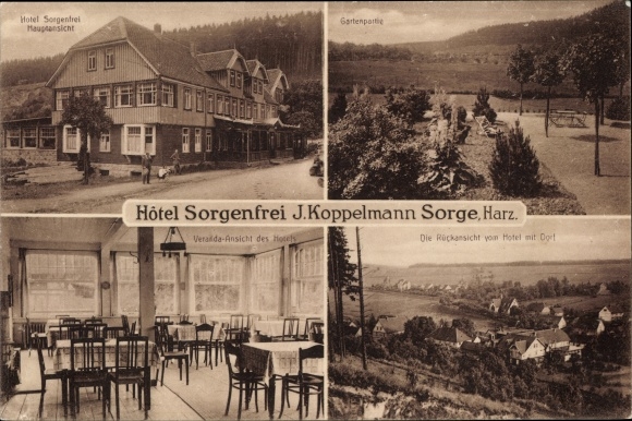 Postcard concern Oberharz am Brocken, hotel carefree, garden, veranda, panorama