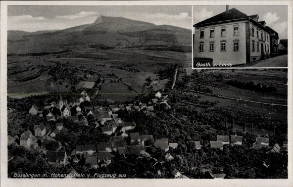 Ak Büßlingen Tengen in Baden; Fliegeraufnahme, Gasthaus zur Linde