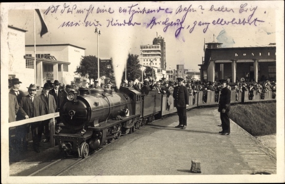 Ansichtkaart Düsseldorf, Grote Tentoonstelling 1926, Liliputbahn, Gesolei