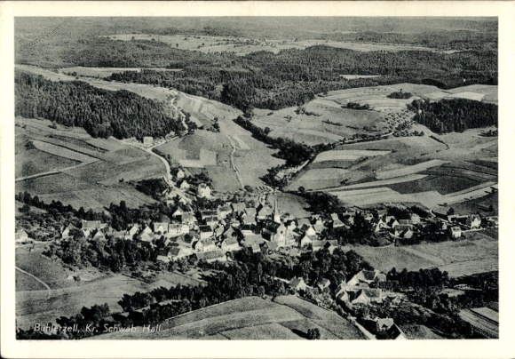 Ak Bühlerzell in Württemberg, luchtfoto