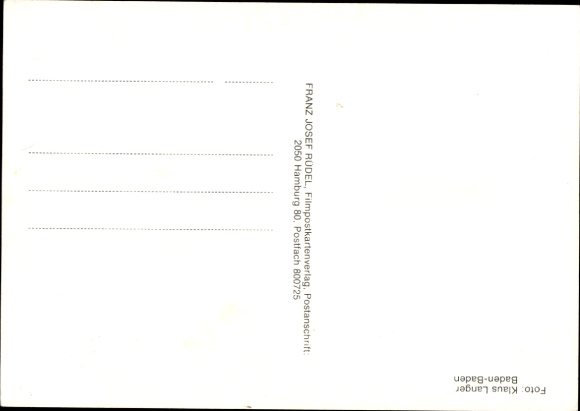 Postcard journalist and presenter Sigi Harreis, portrait, SWF, autograph