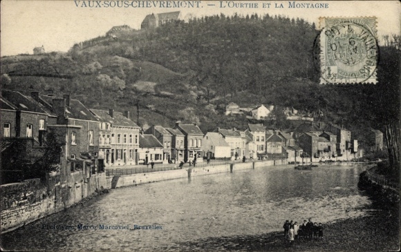 Postcard Vaux sous Chèvremont Chaudfontaine Wallonia Liège, partial view of the city