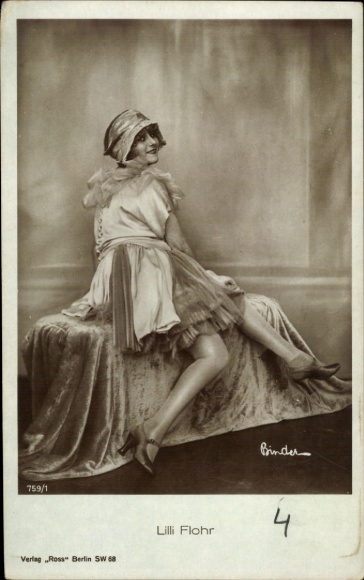 Ak Schauspielerin Lilli Flohr, Portrait