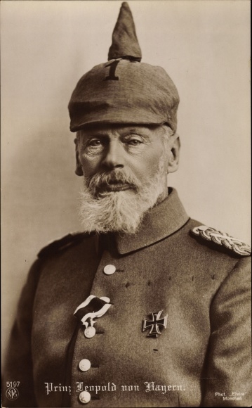 Postcard Prince Leopold of Bavaria, Portrait, Iron Cross, NPG 5197