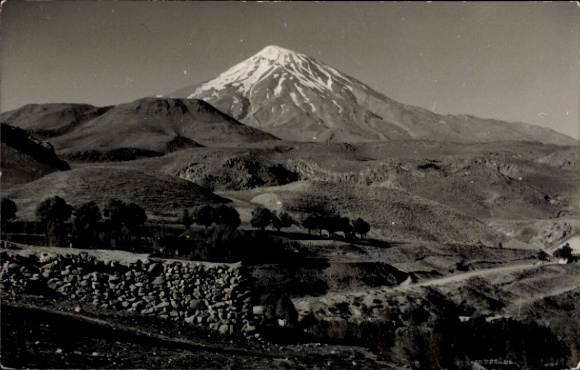 Ak Iran, Elbrus, Berg Damawand, Damavand, Demawend, Schneebedeckter Berg, gebirgige Landschaft...