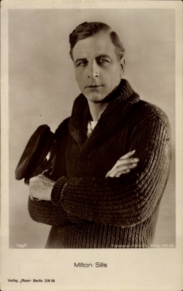 Ak Schauspieler Milton Sils, Portrait