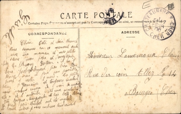Song Postcard Les Chansons de Jean Rameau, La Bergere du Village