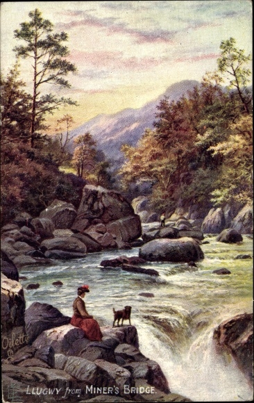 Artist Postcard Flower, Charles, The River Llugwy from Miner&#39;s Bridge, Tuck 7602