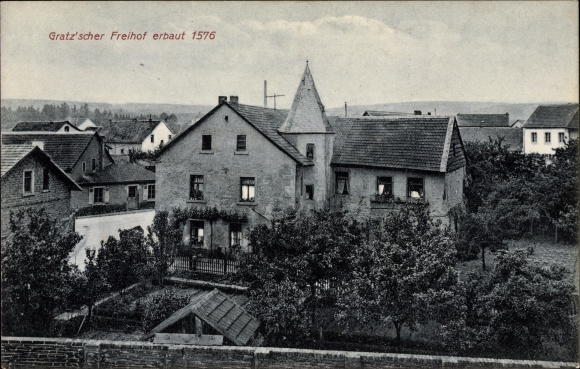 Ak Bad Sobernheim an der Nahe, Gratz'scher Freihof, erbaut 1576