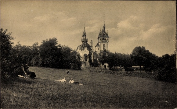 Postcard Wölpinghausen in Lower Saxony, Matteschlösschen, restaurant and summer resort
