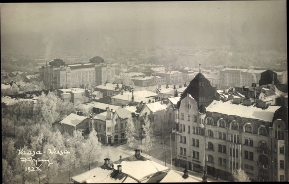 Photo Vaasa Wasa Finland, view of the place, winter view 1928