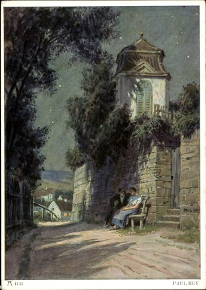 Kunstenaar Ak Hey, Paul, nr. 4135, op het platteland