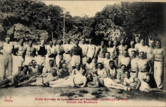 CPA Joinville le Pont Val de Marne, École Normale de Gymnastique, Groupe des Moniteurs