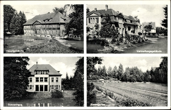 KP Tiefenbrunn Mengershausen Rosdorf w Dolnej Saksonii, altana, budynek administracyjny