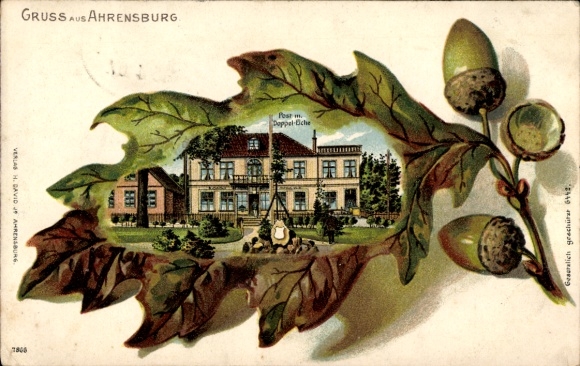 Oak leaf litho Ahrensburg in Holstein, Post
