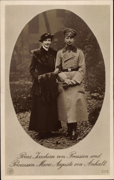 Ak Prinz Joachim von Preußen und Prinzessin Marie Auguste von Anhalt, NPG 5376