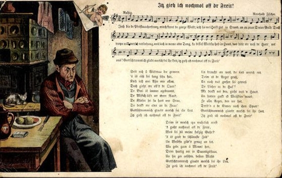 30 song cards, Anton Günther