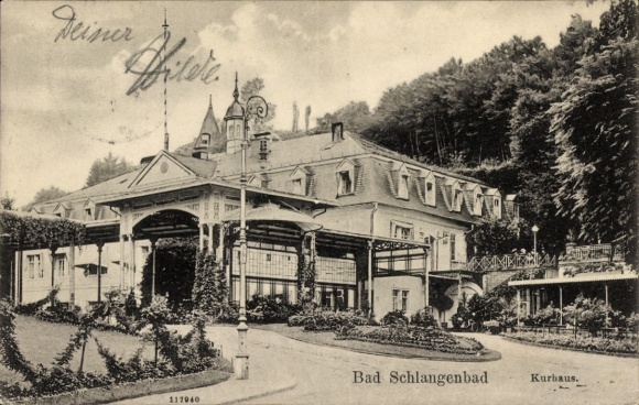 Postcard Schlangenbad in the Taunus Hessen, Kurhaus