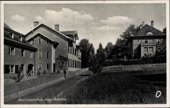 Postcard Bad Liebenstein in the Thuringian Forest, house Holsatia