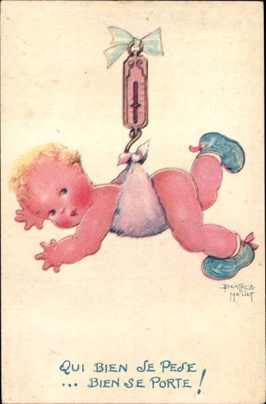 Artysta KP Mallet, Beatrice, Bebe, qui bien se pese, bien se porte, Dziecko wisi na wadze