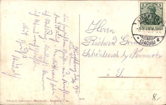 Postcard Kirchberg in Sachsen, Bahnhofstraße